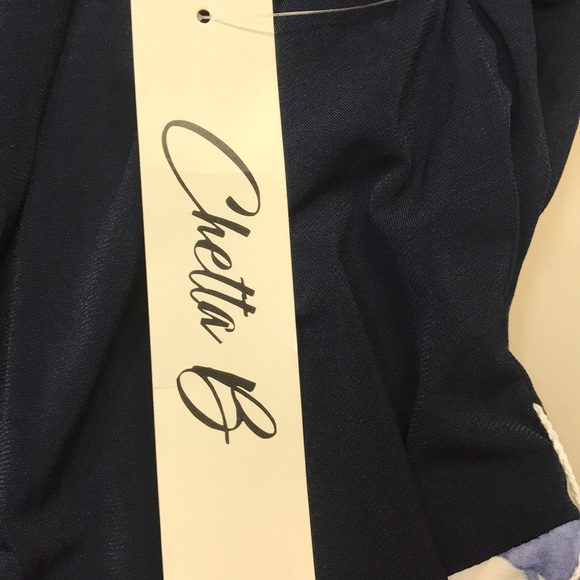 Chetta B dress long Mixed Media Maxi,navy/red.NWT - Picture 11 of 11